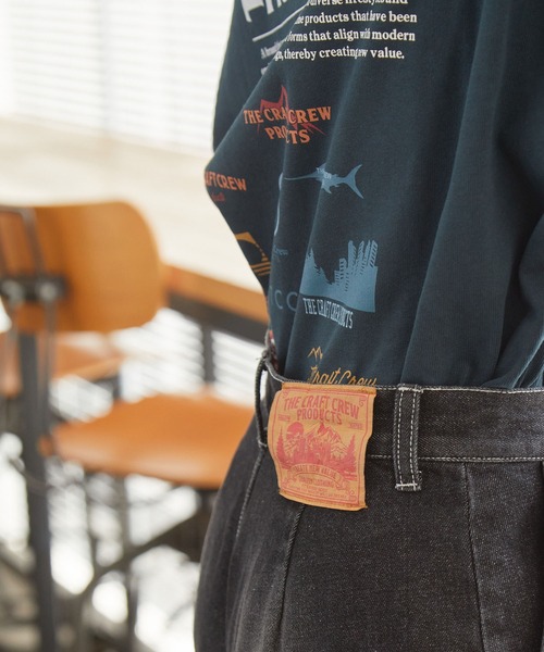 THE CRAFT CREW PRODUCTS（ザクラフトクループロダクツ）の「〈マシンウォッシャブル〉ビッグポケットデザイン ターンバック ワイドストレートデニムパンツ【THE CRAFT CREW PRODUCTS】（デニムパンツ・レディース・ネイビー/ライトブルー/ブラック・M/L）」の19枚目の写真