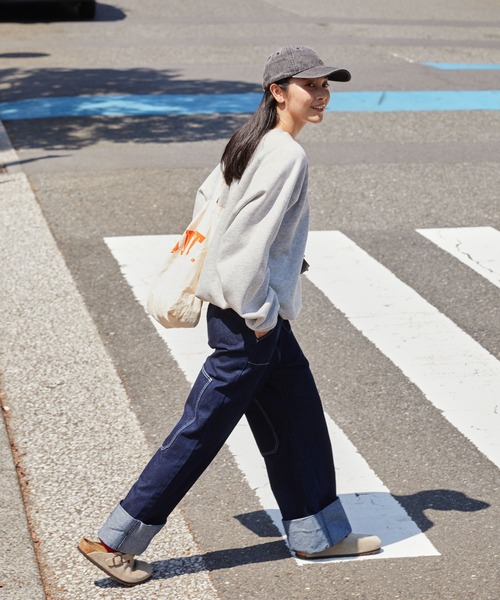 THE CRAFT CREW PRODUCTS（ザクラフトクループロダクツ）の「〈マシンウォッシャブル〉ビッグポケットデザイン ターンバック ワイドストレートデニムパンツ【THE CRAFT CREW PRODUCTS】（デニムパンツ・レディース・ネイビー/ライトブルー/ブラック・M/L）」の10枚目の写真