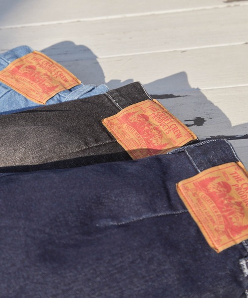 THE CRAFT CREW PRODUCTS（ザクラフトクループロダクツ）の「〈マシンウォッシャブル〉ビッグポケットデザイン ターンバック ワイドストレートデニムパンツ【THE CRAFT CREW PRODUCTS】（デニムパンツ・レディース・ネイビー/ライトブルー/ブラック・M/L）」の4枚目の写真