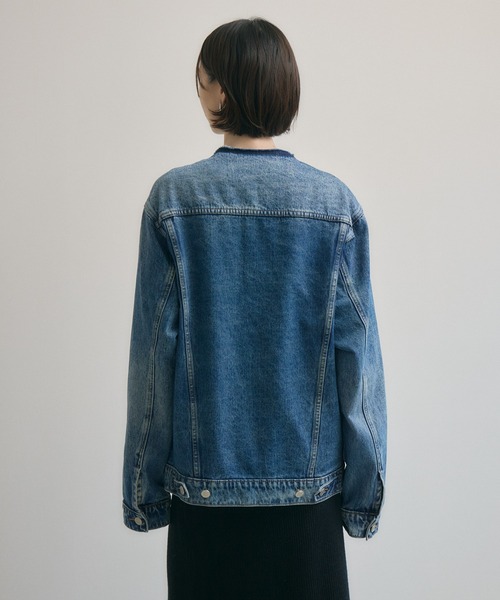 Paradise Picnic（パラダイスピクニック）の「ノーカラーデニムジャケット（デニムジャケット・レディース・ブルー・FREE）」の11枚目の写真