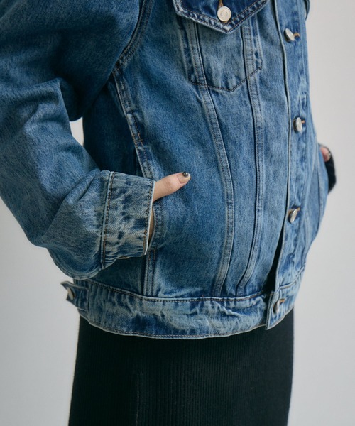 Paradise Picnic（パラダイスピクニック）の「ノーカラーデニムジャケット（デニムジャケット・レディース・ブルー・FREE）」の19枚目の写真
