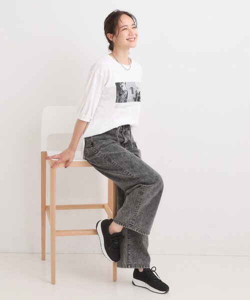 SHOO・LA・RUE（シューラルー）の「【片手で履ける】洗えるニットスニーカー（スニーカー・レディース・ブラック/チャコールグレー/ダークブラウン・45/35）」の10枚目の写真