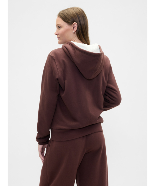 セール】リラックスフィット Gapロゴ 裏ボア ジップアップパーカー