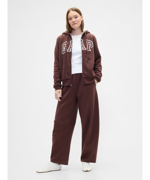 セール】リラックスフィット Gapロゴ 裏ボア ジップアップパーカー