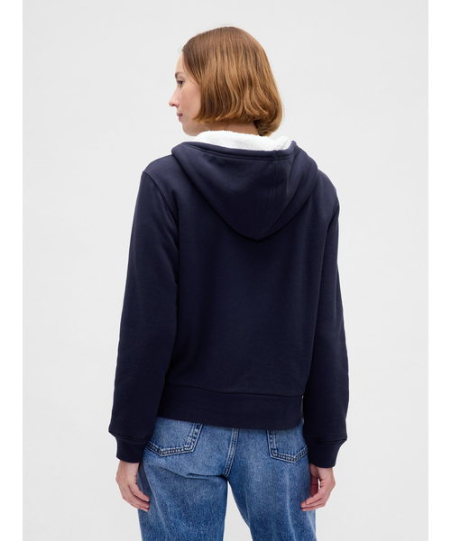 リラックスフィット Gapロゴ 裏ボア ジップアップパーカー（パーカー