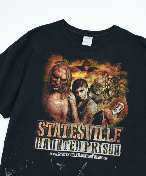 GILDAN(ギルダン)の「【USED】GILDAN “STATESVILLE HAUNTED PRISON” ホラー Tシャツ(Tシャツ/カットソー・メンズ・ブラック・X-LARGE)」の2枚目の写真