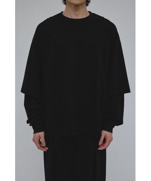 STYLEMIXER（スタイルミキサー）の「レイヤードロングスリーブT（Tシャツ/カットソー・メンズ・ブラック/ライトベージュ/カーキ・MEDIUM/LARGE）」の2枚目の写真