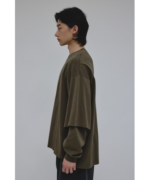 STYLEMIXER（スタイルミキサー）の「レイヤードロングスリーブT（Tシャツ/カットソー・メンズ・ブラック/ライトベージュ/カーキ・MEDIUM/LARGE）」の4枚目の写真