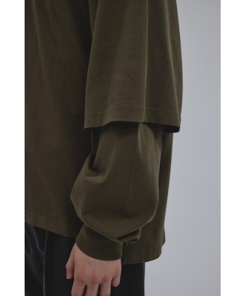 STYLEMIXER（スタイルミキサー）の「レイヤードロングスリーブT（Tシャツ/カットソー・メンズ・ブラック/ライトベージュ/カーキ・MEDIUM/LARGE）」の10枚目の写真