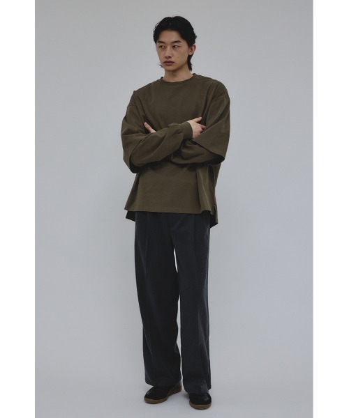 STYLEMIXER（スタイルミキサー）の「レイヤードロングスリーブT（Tシャツ/カットソー・メンズ・ブラック/ライトベージュ/カーキ・MEDIUM/LARGE）」の22枚目の写真