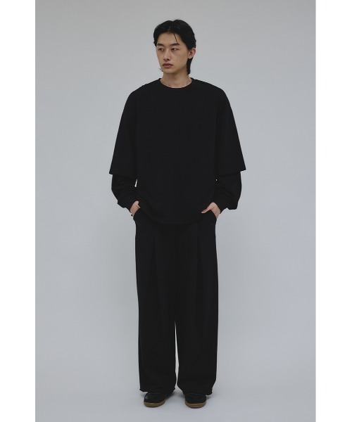 STYLEMIXER（スタイルミキサー）の「レイヤードロングスリーブT（Tシャツ/カットソー・メンズ・ブラック/ライトベージュ/カーキ・MEDIUM/LARGE）」の14枚目の写真