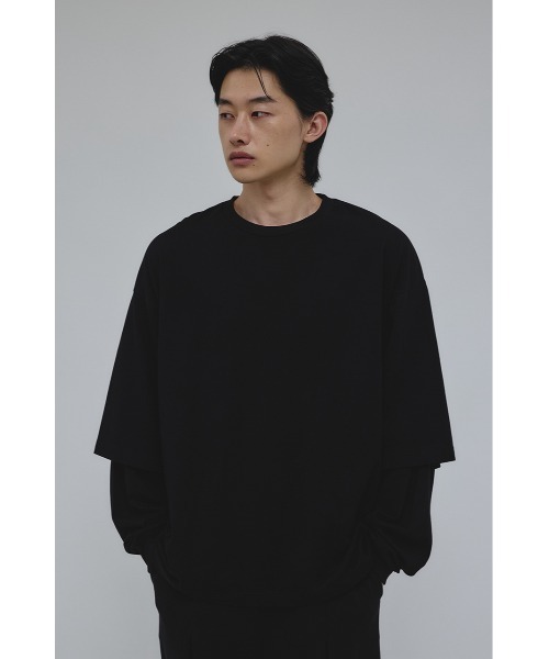 STYLEMIXER（スタイルミキサー）の「レイヤードロングスリーブT（Tシャツ/カットソー・メンズ・ブラック/ライトベージュ/カーキ・MEDIUM/LARGE）」の16枚目の写真