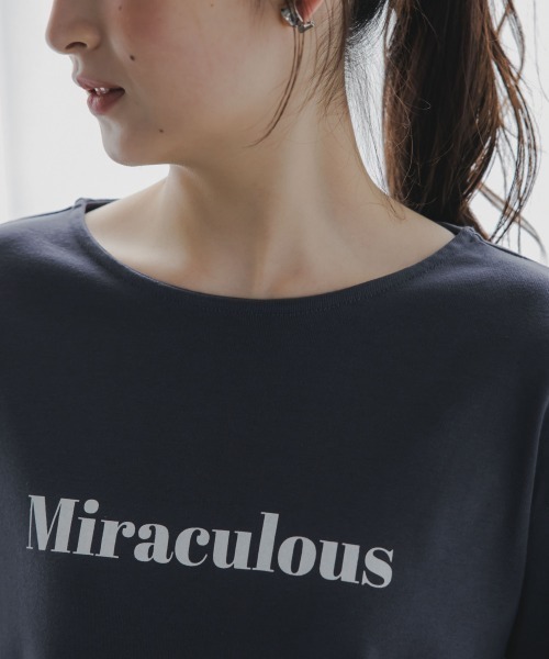 slattgir(スラットジール)の「高身長 綿100%フロントロゴプリント長袖Tシャツ(トールサイズ)Essenave(Tシャツ/カットソー・レディース・オフホワイト/ネイビー・TM/TL/TLL/T3L)」の13枚目の写真