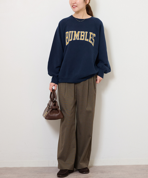 JOURNAL STANDARD relume（ジャーナルスタンダード　レリューム）の「チェックセミワイドパンツ（スラックス・レディース・チャコールグレー/ブラウン・38/36）」の10枚目の写真