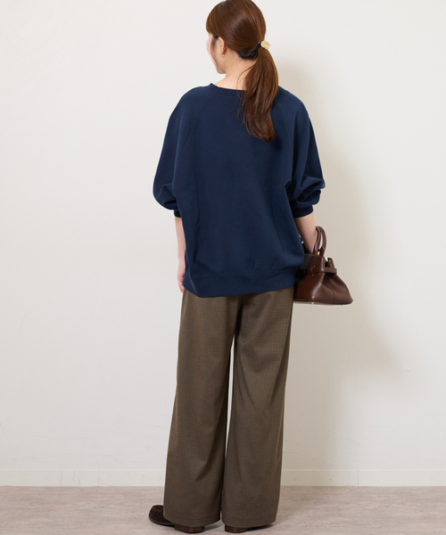 JOURNAL STANDARD relume（ジャーナルスタンダード　レリューム）の「チェックセミワイドパンツ（スラックス・レディース・チャコールグレー/ブラウン・38/36）」の12枚目の写真