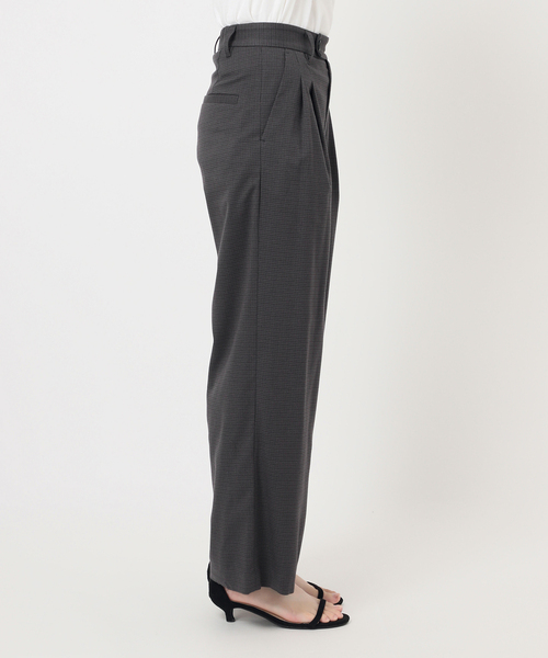 JOURNAL STANDARD relume（ジャーナルスタンダード　レリューム）の「チェックセミワイドパンツ（スラックス・レディース・チャコールグレー/ブラウン・38/36）」の19枚目の写真