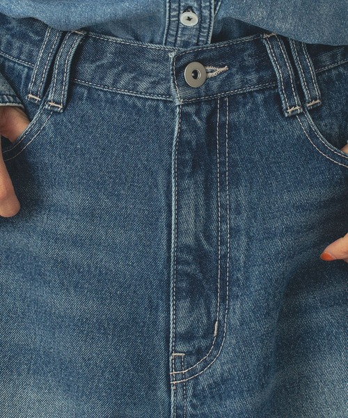 ROSE BUD（ローズバッド）の「DENIM PANTS（デニムパンツ・レディース・バーガンディー/ライトインディゴブルー・S/M）」の17枚目の写真