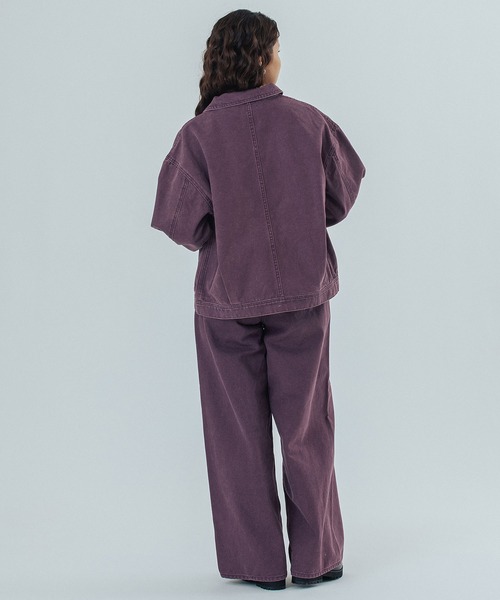 ROSE BUD（ローズバッド）の「DENIM PANTS（デニムパンツ・レディース・バーガンディー/ライトインディゴブルー・S/M）」の8枚目の写真