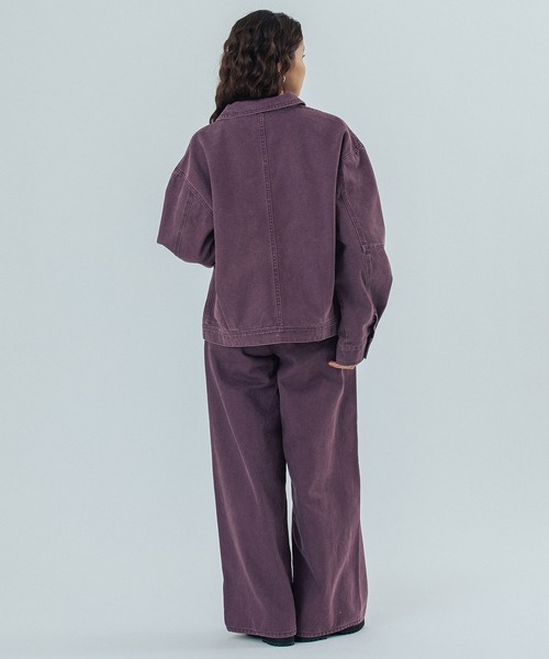 ROSE BUD（ローズバッド）の「DENIM PANTS（デニムパンツ・レディース・バーガンディー/ライトインディゴブルー・S/M）」の9枚目の写真