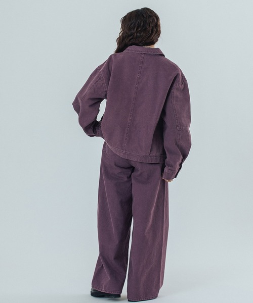 ROSE BUD（ローズバッド）の「DENIM PANTS（デニムパンツ・レディース・バーガンディー/ライトインディゴブルー・S/M）」の10枚目の写真