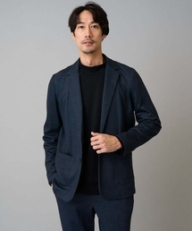 【イージーケア/ストレッチ】メランジポンチテーラードジャケット【洗濯機で洗える】通勤/ビジネス〈ON/OFF SERIES〉