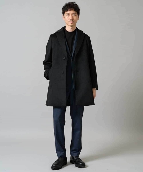 a.v.v（アーヴェヴェ）の「【イージーケア/ストレッチ】メランジポンチテーラードジャケット【洗濯機で洗える】通勤/ビジネス〈ON/OFF SERIES〉（その他アウター・メンズ・ダークグレー/ネイビー・46/48/50）」の6枚目の写真