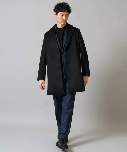 a.v.v（アーヴェヴェ）の「【イージーケア/ストレッチ】メランジポンチテーラードジャケット【洗濯機で洗える】通勤/ビジネス〈ON/OFF SERIES〉（その他アウター・メンズ・ダークグレー/ネイビー・46/48/50）」の7枚目の写真