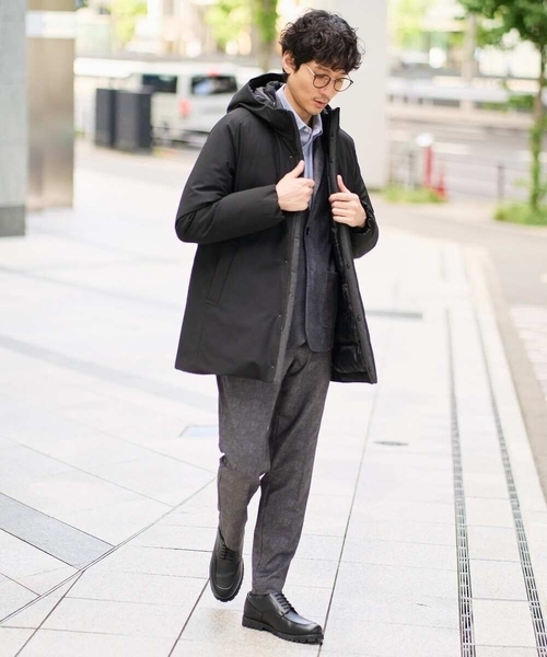 a.v.v（アーヴェヴェ）の「【イージーケア/ストレッチ】メランジポンチテーラードジャケット【洗濯機で洗える】通勤/ビジネス〈ON/OFF SERIES〉（その他アウター・メンズ・ダークグレー/ネイビー・46/48/50）」の11枚目の写真