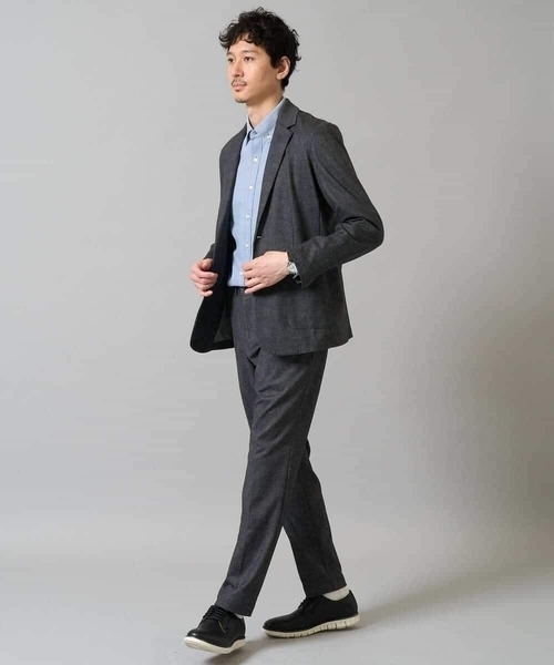 a.v.v（アーヴェヴェ）の「【イージーケア/ストレッチ】メランジポンチテーラードジャケット【洗濯機で洗える】通勤/ビジネス〈ON/OFF SERIES〉（その他アウター・メンズ・ダークグレー/ネイビー・46/48/50）」の15枚目の写真