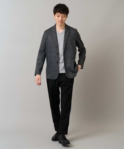 a.v.v（アーヴェヴェ）の「【イージーケア/ストレッチ】メランジポンチテーラードジャケット【洗濯機で洗える】通勤/ビジネス〈ON/OFF SERIES〉（その他アウター・メンズ・ダークグレー/ネイビー・46/48/50）」の17枚目の写真