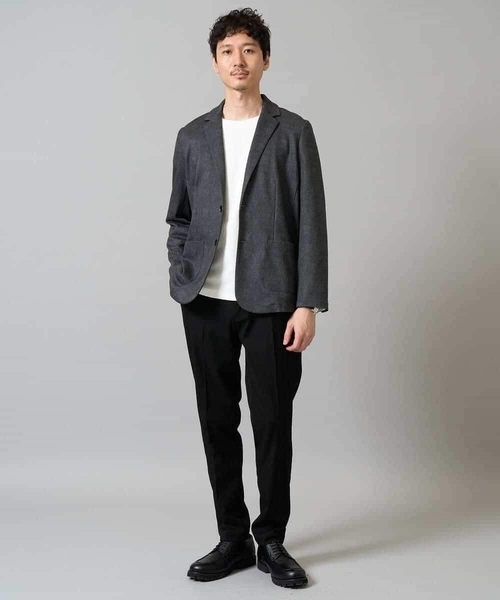 a.v.v（アーヴェヴェ）の「【イージーケア/ストレッチ】メランジポンチテーラードジャケット【洗濯機で洗える】通勤/ビジネス〈ON/OFF SERIES〉（その他アウター・メンズ・ダークグレー/ネイビー・46/48/50）」の20枚目の写真