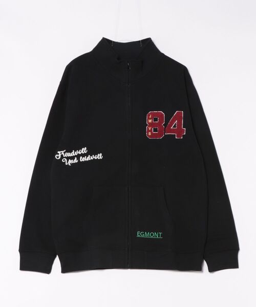 CORISCO（コリスコ）の「裏起毛サガラ刺繍スタンドブルゾン(M1)（ブルゾン・メンズ・杢グレー/オートミール/ネイビー/ブラック・MEDIUM/LARGE/X-LARGE）」の8枚目の写真