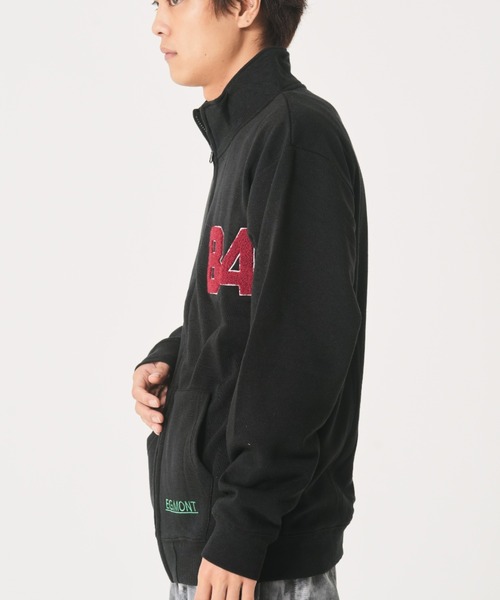 CORISCO（コリスコ）の「裏起毛サガラ刺繍スタンドブルゾン(M1)（ブルゾン・メンズ・杢グレー/オートミール/ネイビー/ブラック・MEDIUM/LARGE/X-LARGE）」の7枚目の写真