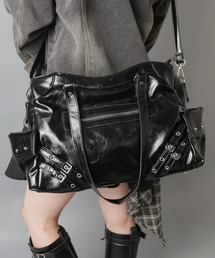 SPINNS | 合皮ハンドバッグ/ショルダーバッグ/サイドハトメ(ハンドバッグ)