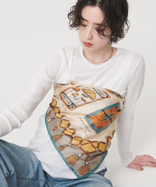 セール】＜manipuri＞SILK 88×88 スカーフ 25FW（バンダナ/スカーフ