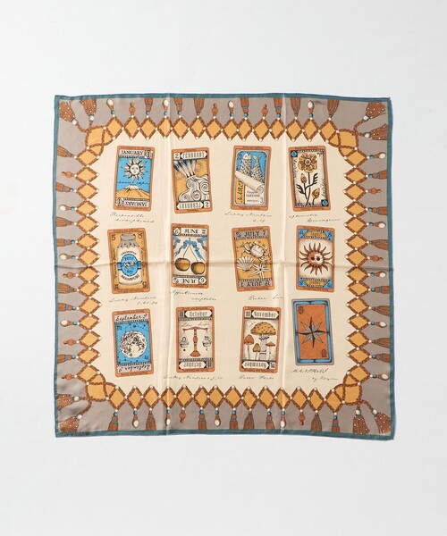 manipuri（マニプリ）の「＜manipuri＞SILK 88×88 スカーフ 25FW（バンダナ/スカーフ・レディース・グレー系/ワイン/ダークブラウン・FREE）」の5枚目の写真