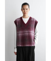 COS（コス）の「チェック柄アルパカブレンドベスト（パーカー）」