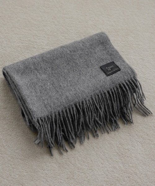 A part by(アパートバイ)の「カシミヤコンウールストール(ストール/ショール・レディース・ライトブルー/グレー/ボルドー/ベージュ・FREE)」の2枚目の写真