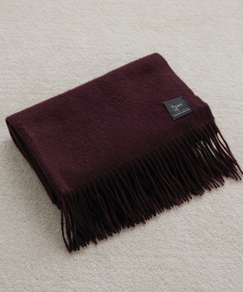 A part by(アパートバイ)の「カシミヤコンウールストール(ストール/ショール・レディース・ライトブルー/グレー/ボルドー/ベージュ・FREE)」の4枚目の写真