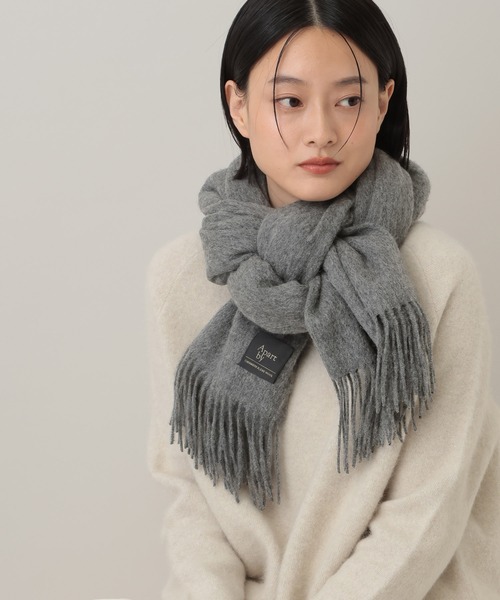 A part by(アパートバイ)の「カシミヤコンウールストール(ストール/ショール・レディース・ライトブルー/グレー/ボルドー/ベージュ・FREE)」の20枚目の写真