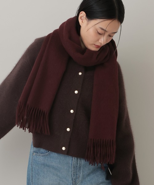 A part by(アパートバイ)の「カシミヤコンウールストール(ストール/ショール・レディース・ライトブルー/グレー/ボルドー/ベージュ・FREE)」の22枚目の写真