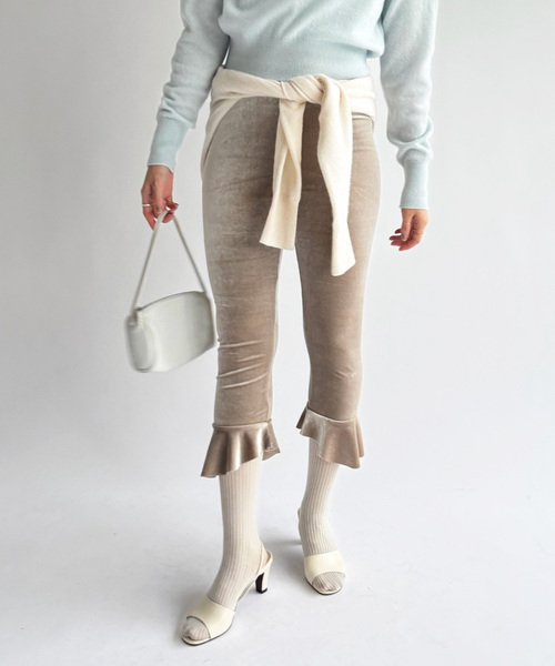 セール】【SIMONE WILD/シモーネ ワイルド】VELVET VOLANT CAPRI