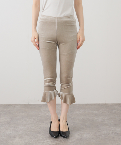 EDIT. FOR LULU(エディットフォールル)の「【SIMONE WILD/シモーネ ワイルド】VELVET VOLANT CAPRI(スラックス・レディース・イエロー・SMALL/MEDIUM)」の8枚目の写真