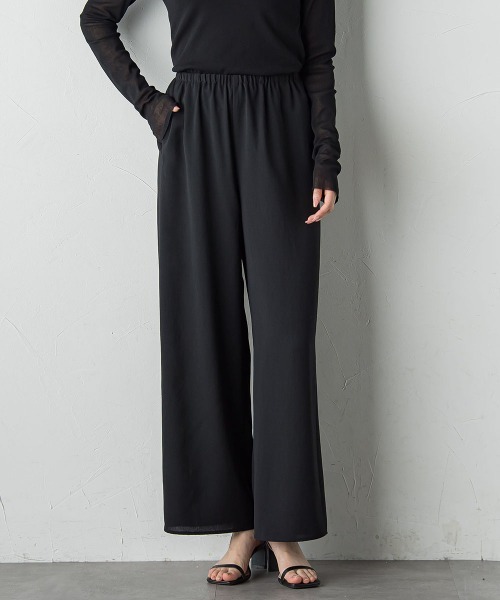 Droite lautreamont（ドロワットロートレアモン）の「強燃2WAYパンツ≪洗濯機で洗える≫（その他パンツ・レディース・ブラック/ベージュ・M）」の2枚目の写真