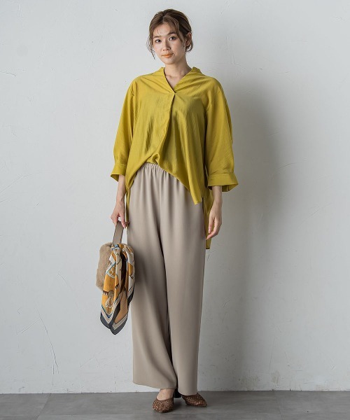 Droite lautreamont（ドロワットロートレアモン）の「強燃2WAYパンツ≪洗濯機で洗える≫（その他パンツ・レディース・ブラック/ベージュ・M）」の12枚目の写真