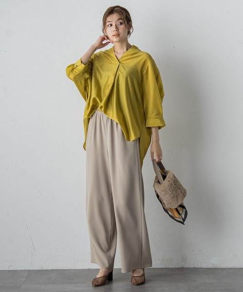 Droite lautreamont（ドロワットロートレアモン）の「強燃2WAYパンツ≪洗濯機で洗える≫（その他パンツ・レディース・ブラック/ベージュ・M）」の13枚目の写真