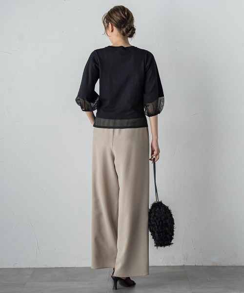 Droite lautreamont（ドロワットロートレアモン）の「強燃2WAYパンツ≪洗濯機で洗える≫（その他パンツ・レディース・ブラック/ベージュ・M）」の11枚目の写真