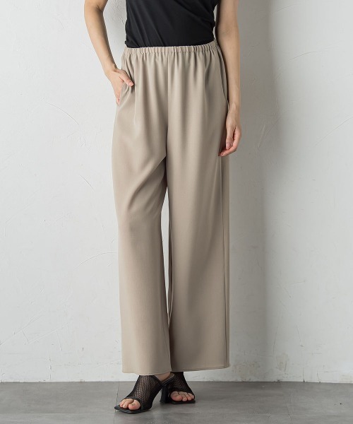 Droite lautreamont（ドロワットロートレアモン）の「強燃2WAYパンツ≪洗濯機で洗える≫（その他パンツ・レディース・ブラック/ベージュ・M）」の4枚目の写真