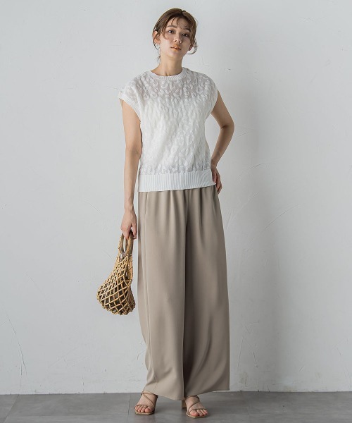 Droite lautreamont（ドロワットロートレアモン）の「強燃2WAYパンツ≪洗濯機で洗える≫（その他パンツ・レディース・ブラック/ベージュ・M）」の15枚目の写真