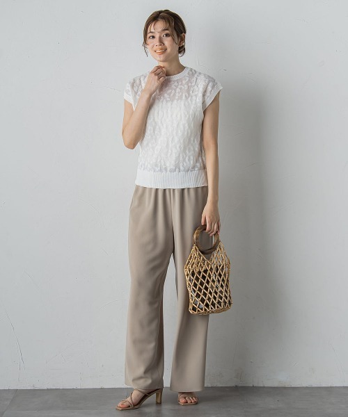 Droite lautreamont（ドロワットロートレアモン）の「強燃2WAYパンツ≪洗濯機で洗える≫（その他パンツ・レディース・ブラック/ベージュ・M）」の16枚目の写真